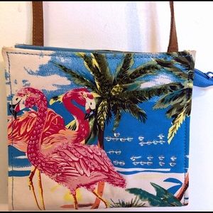 Vintage Y2K flamingo beaded purse